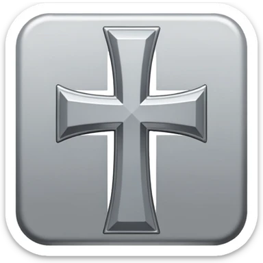 Grey cross sticker