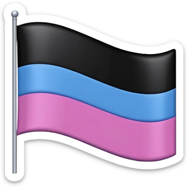 Straight ally flag combined with bisexual flag sticker