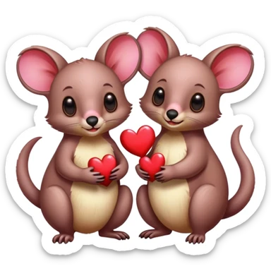 valentine’s day marsupial  sticker