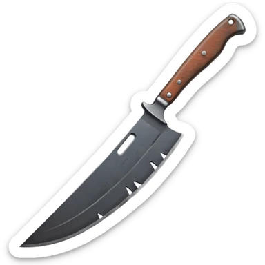 dark metal machete  sticker