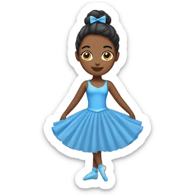 A ballerina with blue skirt sticker