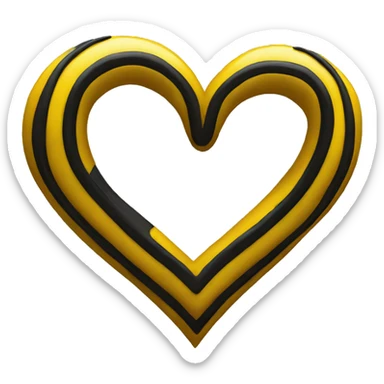 heart-deep-yellow-and-black-color sticker