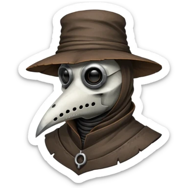 plague doctor head sticker