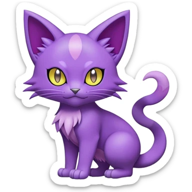 Purrloin-Delcatty-Pokémon-Fakémon-hybrid-creature (full body) sticker