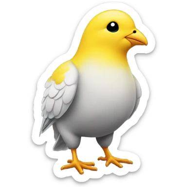 Yellow pigeon sticker