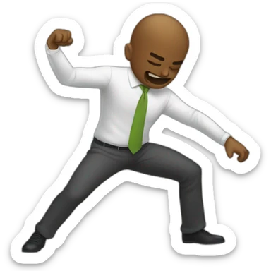 finance bro aggressively dabbing sticker