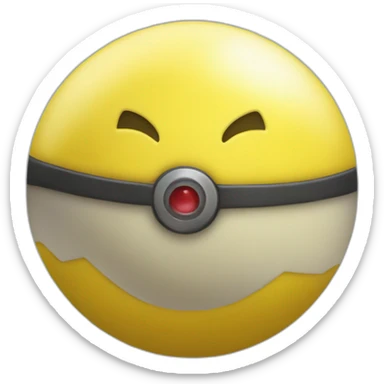 Yellow Poké ball sticker