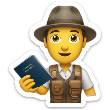 traveller holding your passport sticker