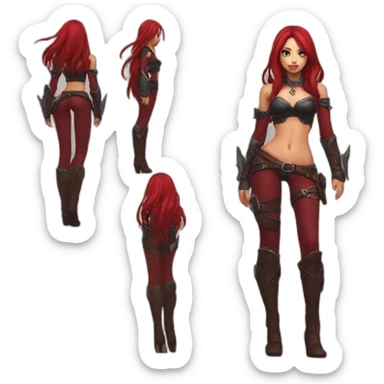Katarina posing legs sfw sticker