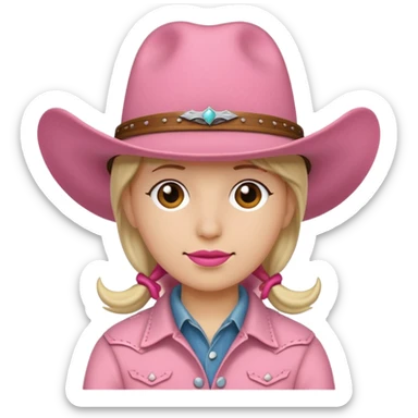 Cowboy hat pink sticker