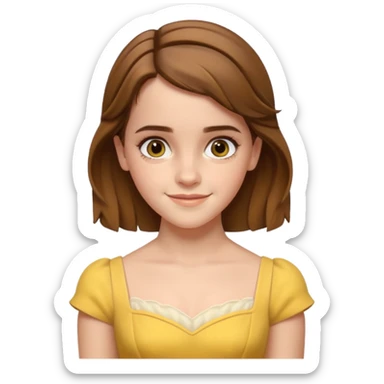 emma watson as belle Cinematic Realistic sticker