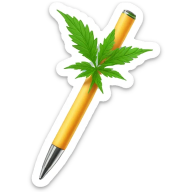 Weed pen sticker