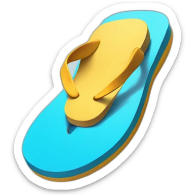 flip flop being thrown sticker