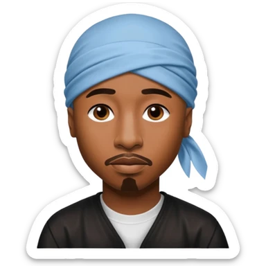 2Pac only face and durage sticker