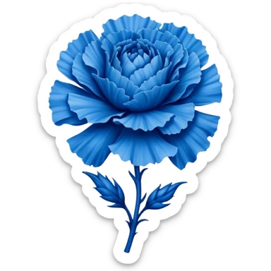 a tattoo design featuring a life like blue carnation flower sticker