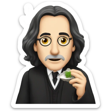 Professor snape eating raw oysters sticker