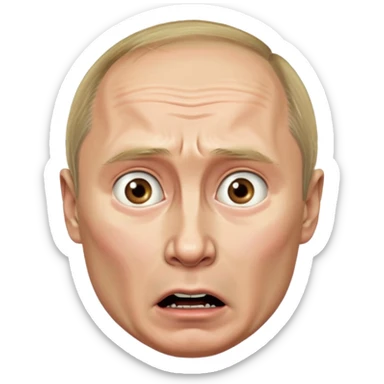 shoked putin sticker
