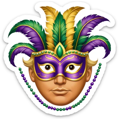 Donald trump at Mardi Gras  sticker