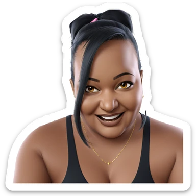 smiling girl in nightwear sticker