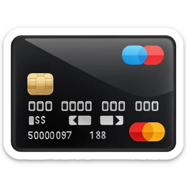 black credit card, no text sticker