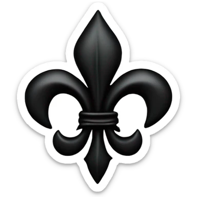 black fleur de lis sticker