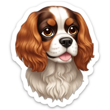 dog Cavalier King Charles Spaniel full body sticker
