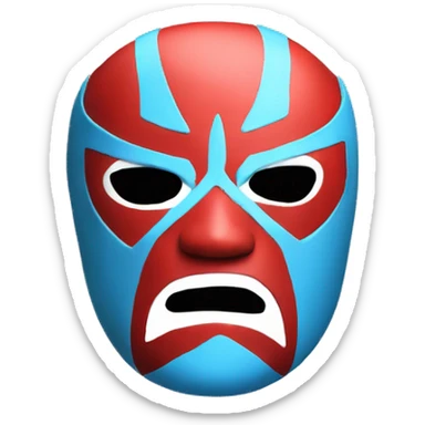 Red and powder blue lucha libre  sticker