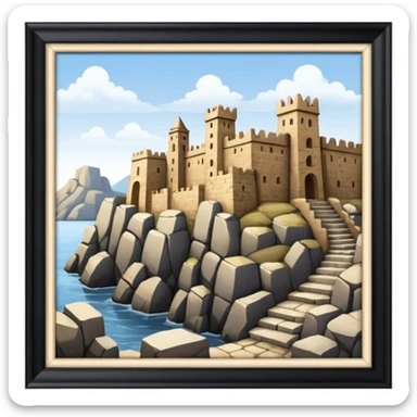 ancient city with high wall sticker