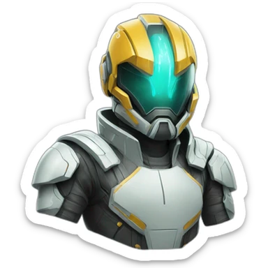 futuristic Galactic Vanguard Jacket armored sticker
