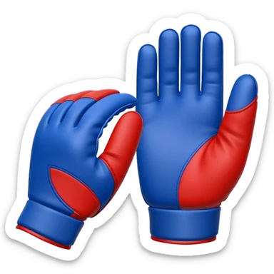 Hand glove one finger american football in blue (#00A3E0) and red (#F9423A)  sticker