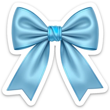 emoji Light blue bow sticker