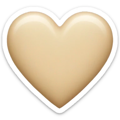 Beige heart sticker