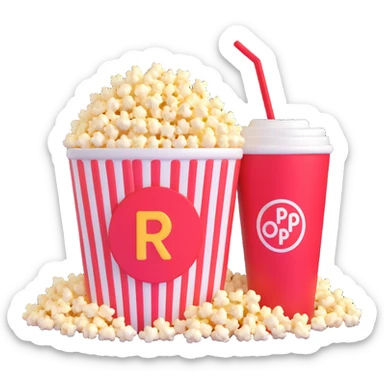 popcorn and soda sticker