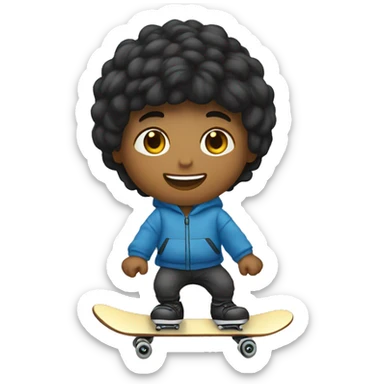 Un cokookie qui fait du skate sticker