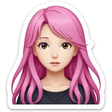 beautiful gorgeous anime lady-with- sticker