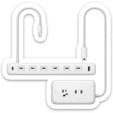 power strip apple style minimal sticker