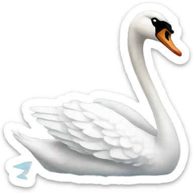 swan with a bow sticker