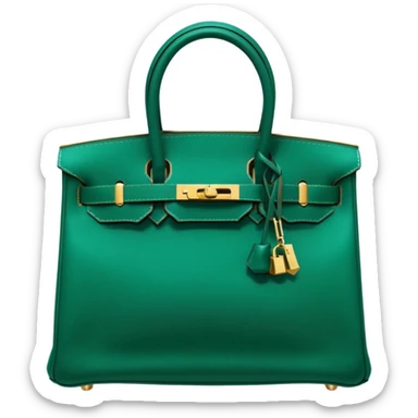 hermes birkin dark green color bag sticker