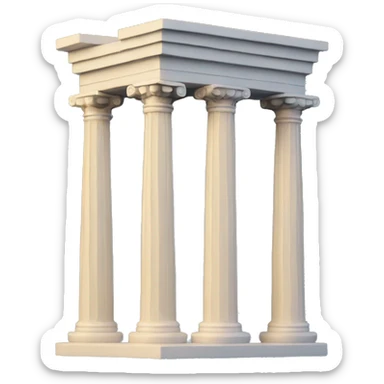 two greek columns (pillars) sticker