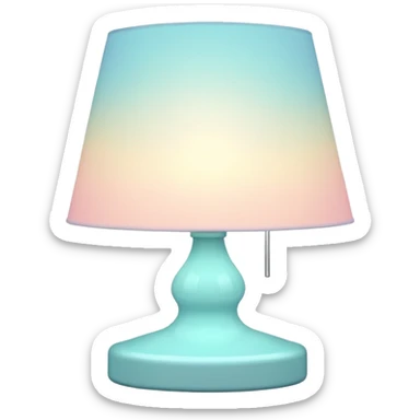 Colorful whitish bright light Pastel lamp sticker
