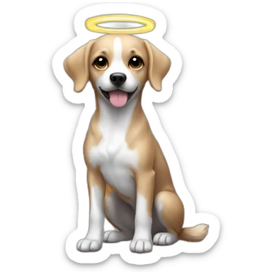 dark-small-dog-angel-halo sticker