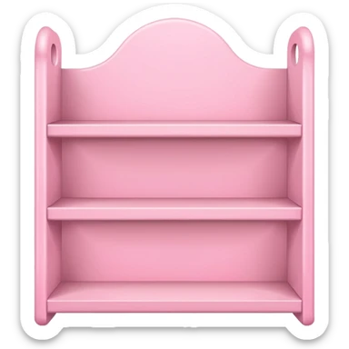 babypink shelf with two levels sticker
