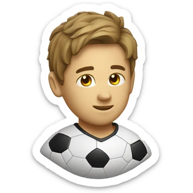 balancing a soccer ball on the neck sticker