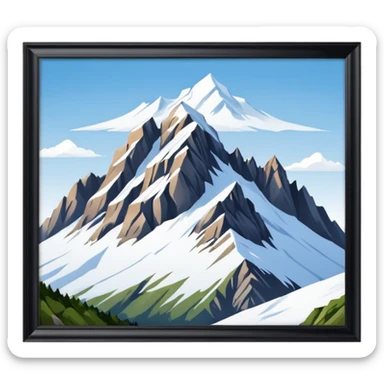 the mountain "Säntis" in St. Galler Rheintal sticker