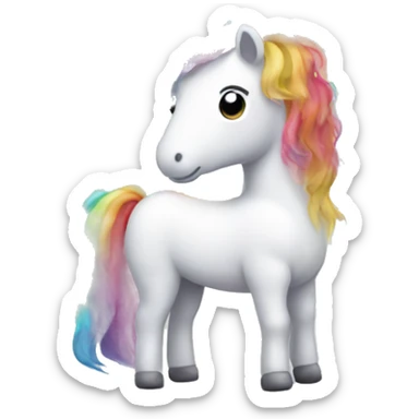 Unicorn wearing a rainbow tutu  sticker