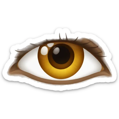 brown woman eye only eye sticker