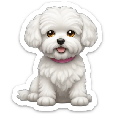 bichon maltes dog sticker
