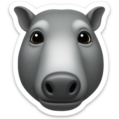 tapir head sticker