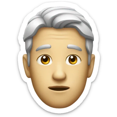 pensive head nod sticker