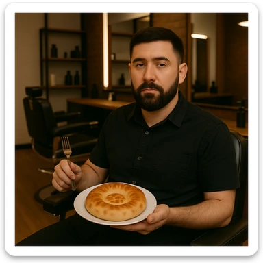 birinchidagi odamni yuziga 2 rasmdagi odamga uxshatib chizib bergin xuddu shunday non yen utirganini sticker